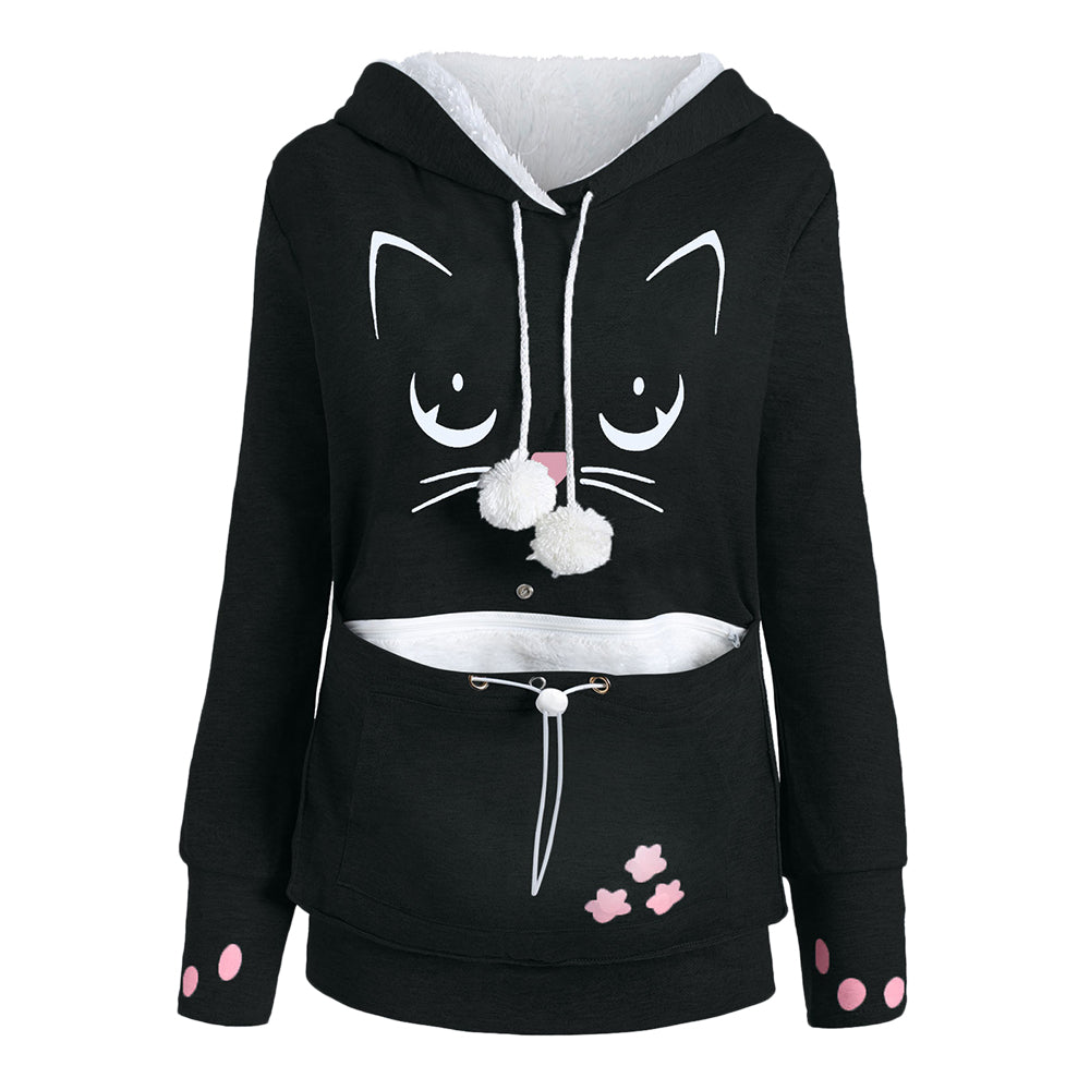 Pet Hoodie with Kangaroo Pocket — Soft Fleece Sweatshirt for Cats & Dogs