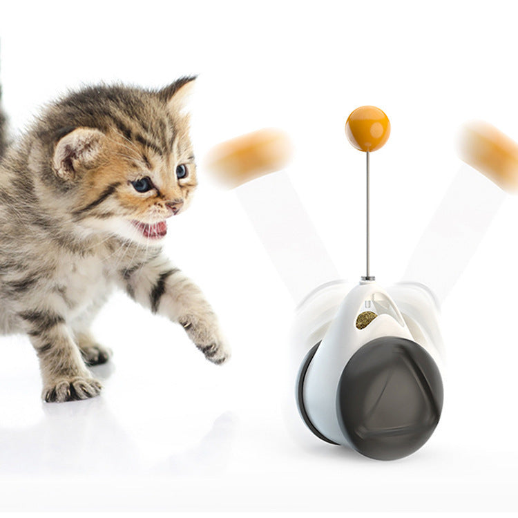 Wobble Cat Treat Dispenser — Tumbler Puzzle Toy for Slow Snacking