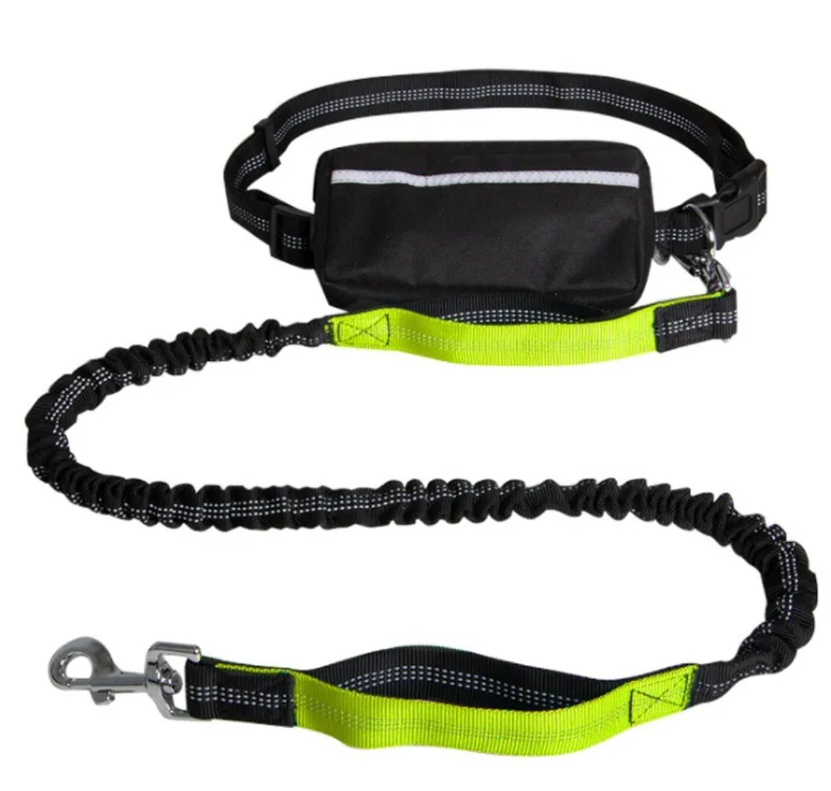 Hands-Free Reflective Dog Leash — Waist Belt Running Lead