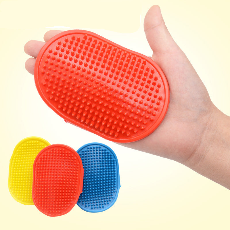 Silicone Pet Bath Brush Glove — Shampoo Scrubber & Deshedding Mitt