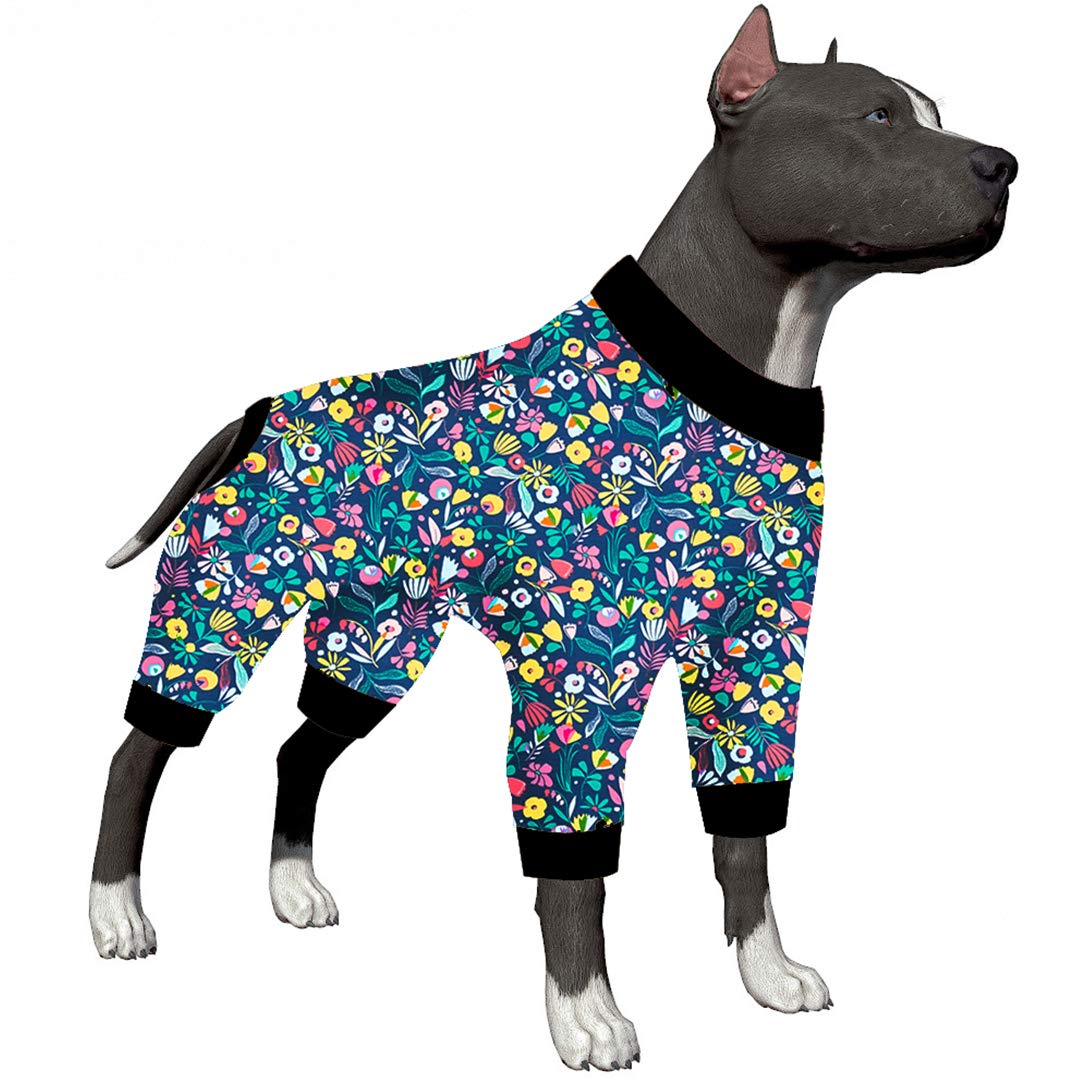 Hawaiian Floral Dog Pajamas — Full-Coverage Onesie