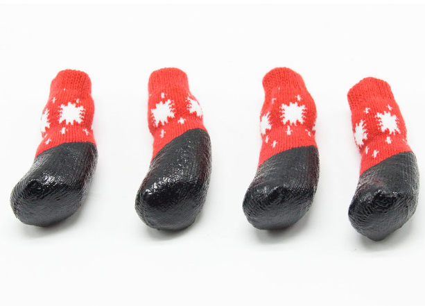 Waterproof Dog Boots — Non-Slip Snow & Rain Socks, 4-Pack