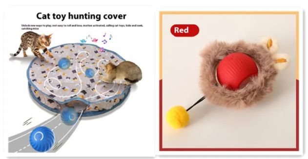 Self-Rolling Cat Toy Ball