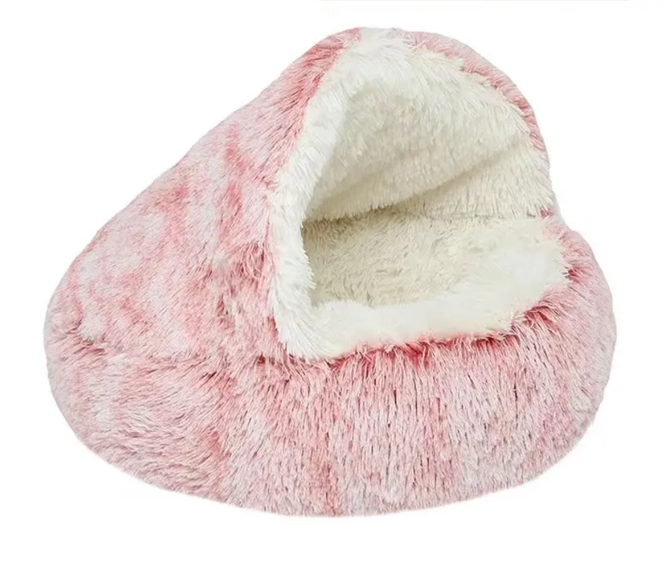 Semi-Closed Pet Bed — Cozy Four-Season Nest with Cover