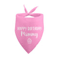 Happy Birthday Mom Dog Bandana — Pink Scarf