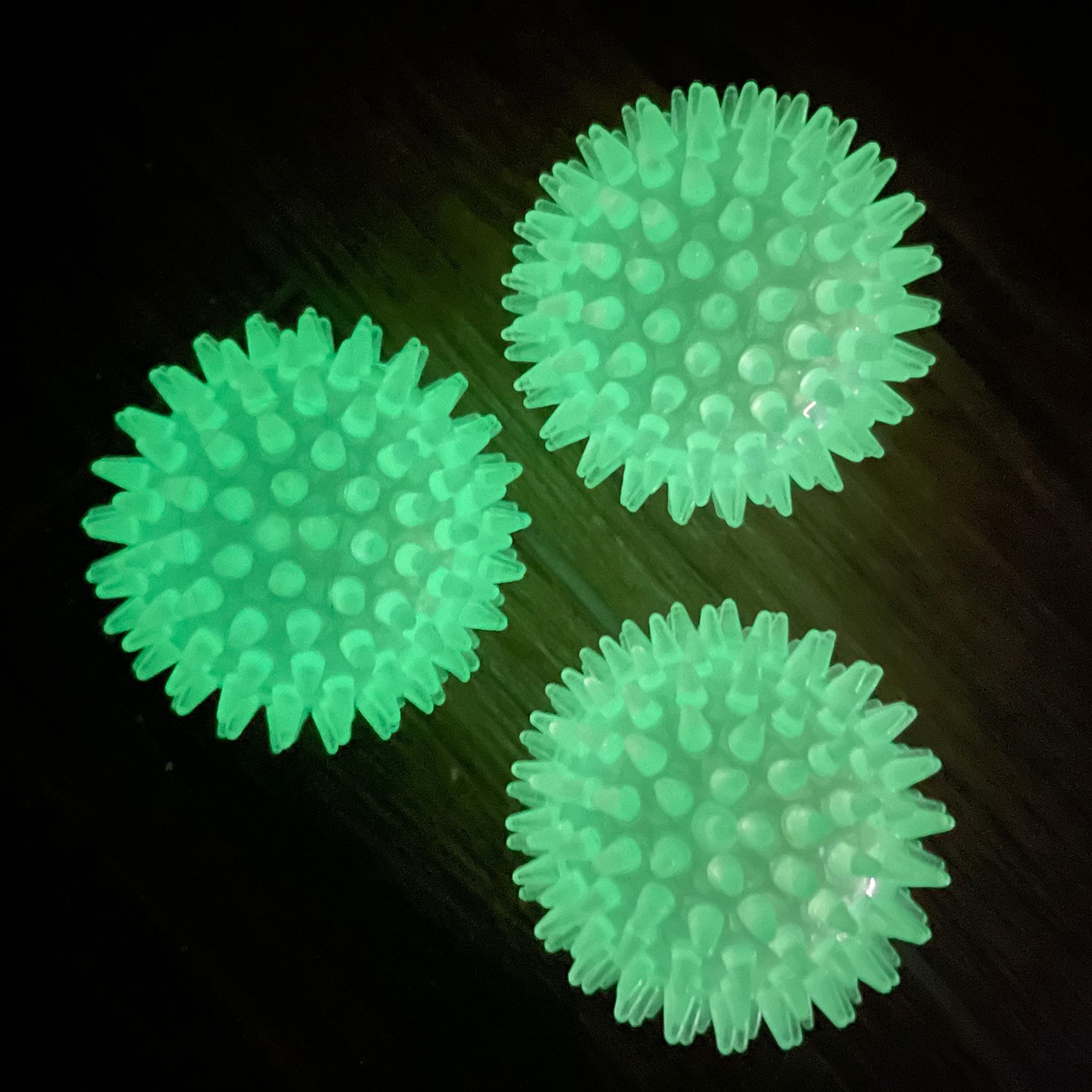 Glow-in-the-Dark Dog Ball — 3-Pack