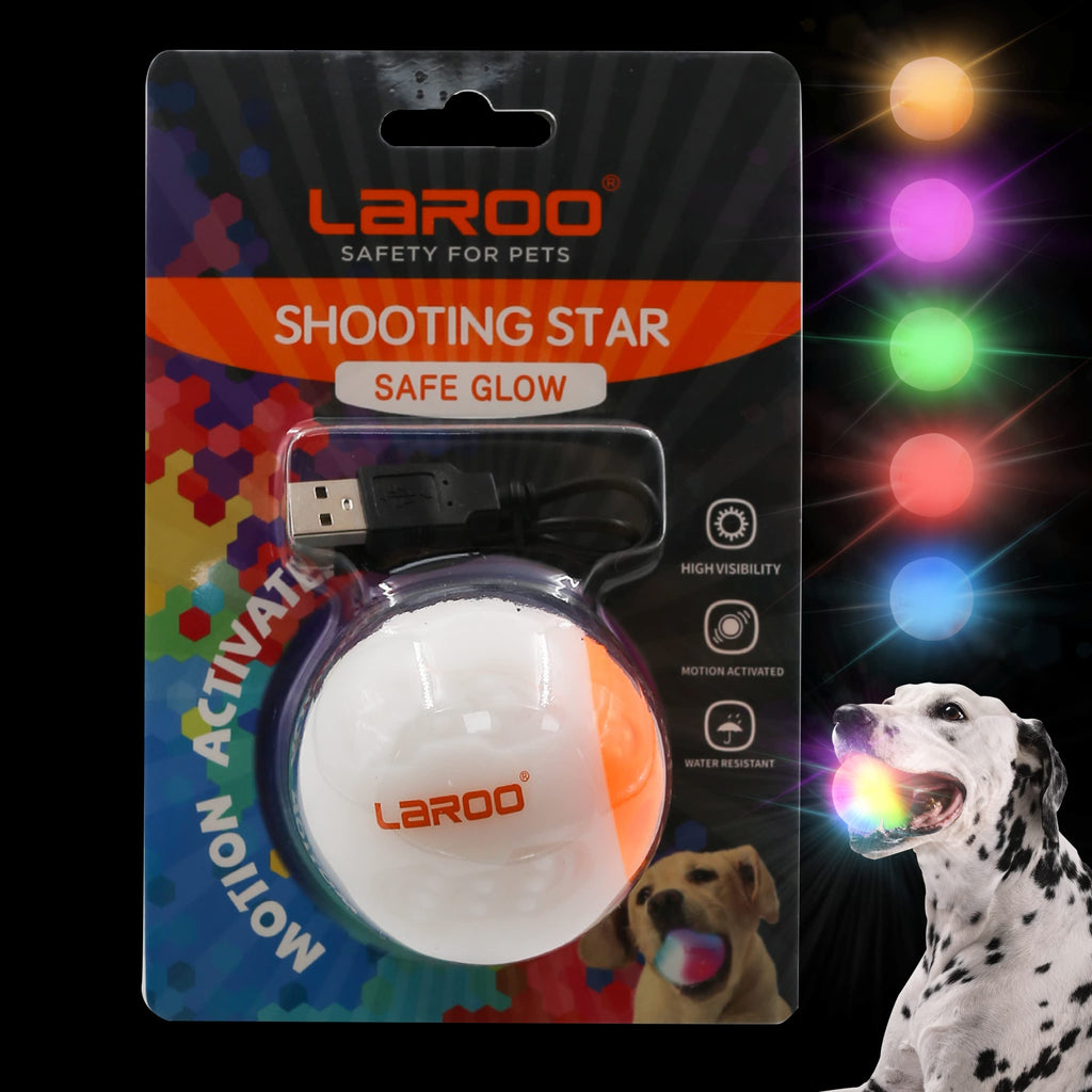 LED Light-Up Dog Ball — USB Rechargeable