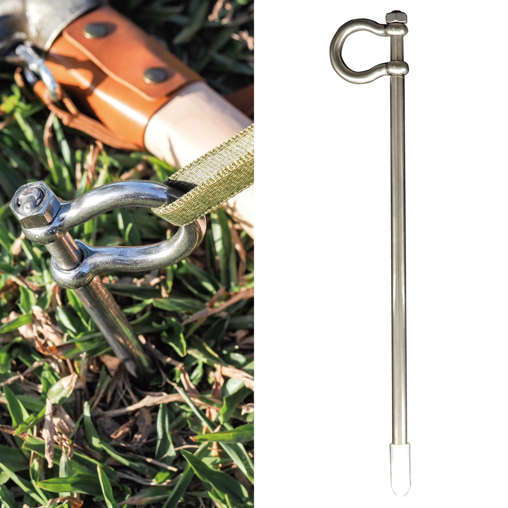 Heavy-Duty Dog Tie-Out Stake — Stainless Steel