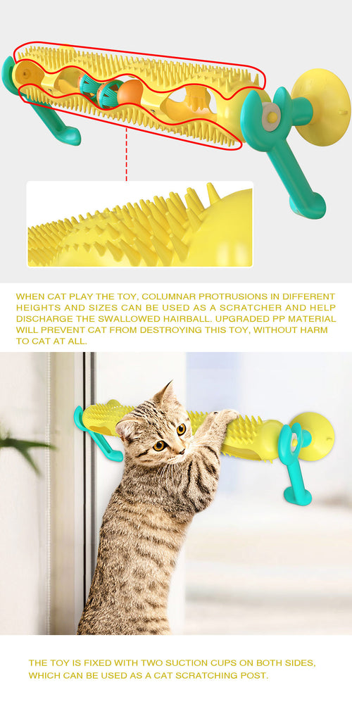Cat Puzzle Track Ball Toy — Multi-Level Spinning Roller Tower
