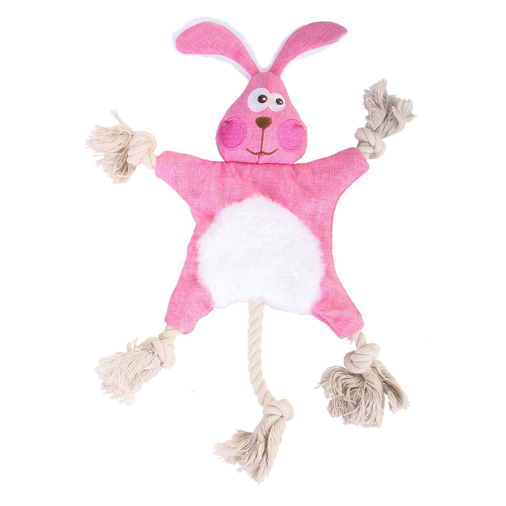 Plush Squeaky Dog Toy — Realistic Fox, Squirrel & Woodland Animals