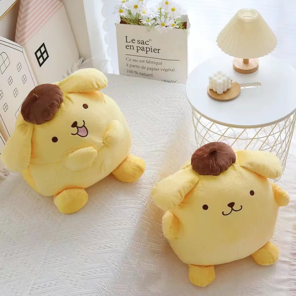 Pudding Dog Plush Cushion — Oversized Cuddle Pillow for Dog Lovers