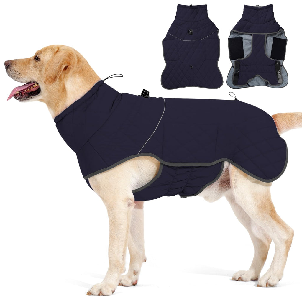 Reflective Waterproof Dog Winter Coat — Fleece-Lined