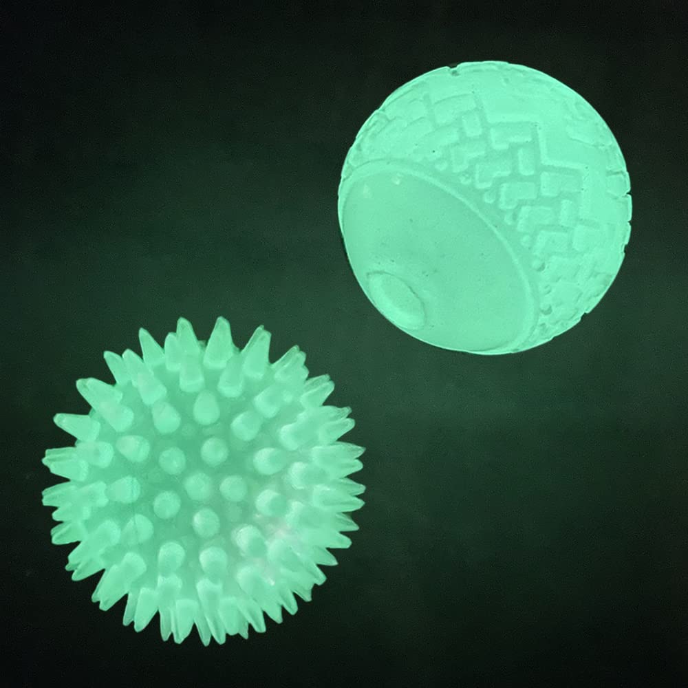 Glow-in-the-Dark Dog Ball — 2-Pack