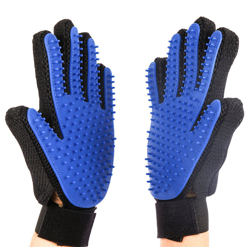Silicone Pet Bath Brush Glove — Shampoo Scrubber & Deshedding Mitt
