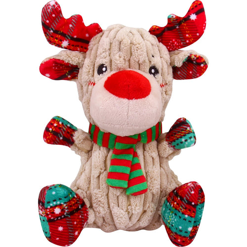 Christmas Elk Squeaky Plush Dog Toy — Crinkle