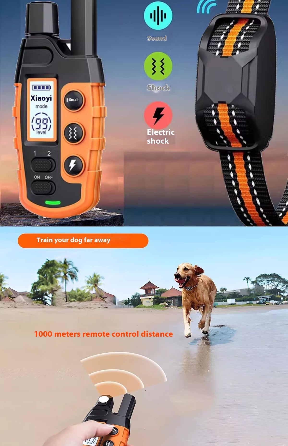 Remote Dog Training Collar — Waterproof Vibration & Tone Trainer