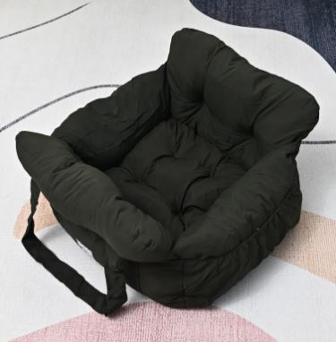 Dog Car Seat Bed — Padded Booster with Safety Tether