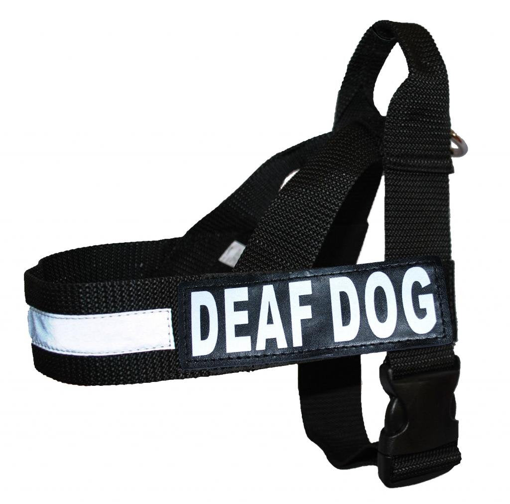 Deaf Dog No-Pull Service Harness — Reflective Patches