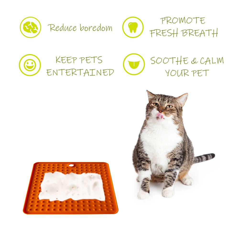 Pet Lick Mat & Slow Feeder — Suction Calming Mat for Dogs & Cats