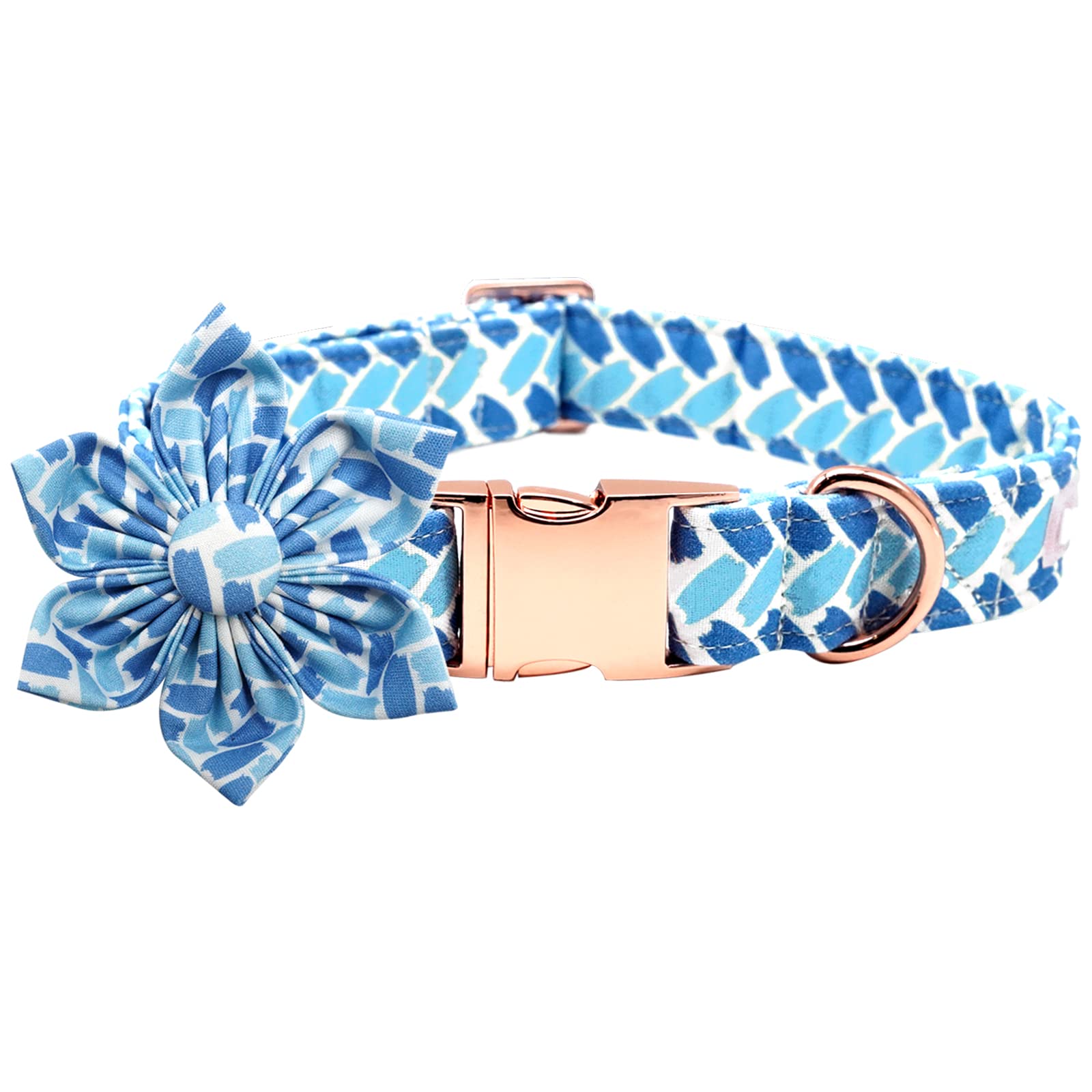 Floral Adjustable Dog Collar — Rainbow