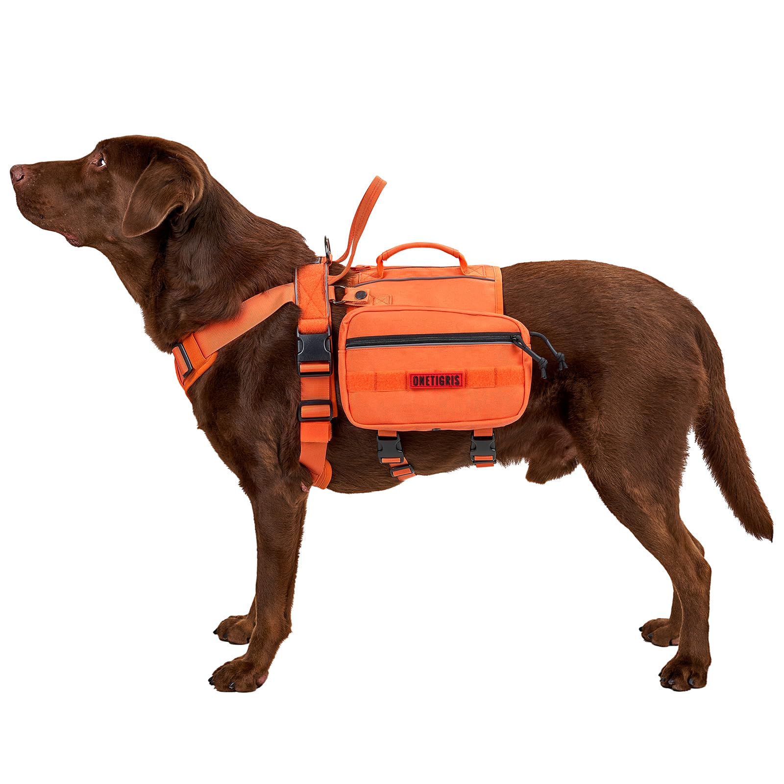 Tactical Dog Backpack Harness — Hiking Saddle Bag