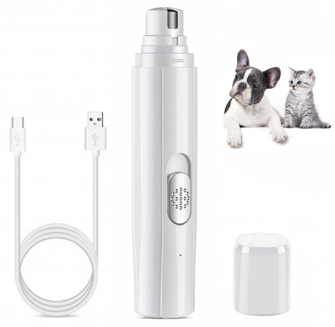 Electric Pet Nail Grinder — Quiet 2-Speed with 3 Grinding Ports
