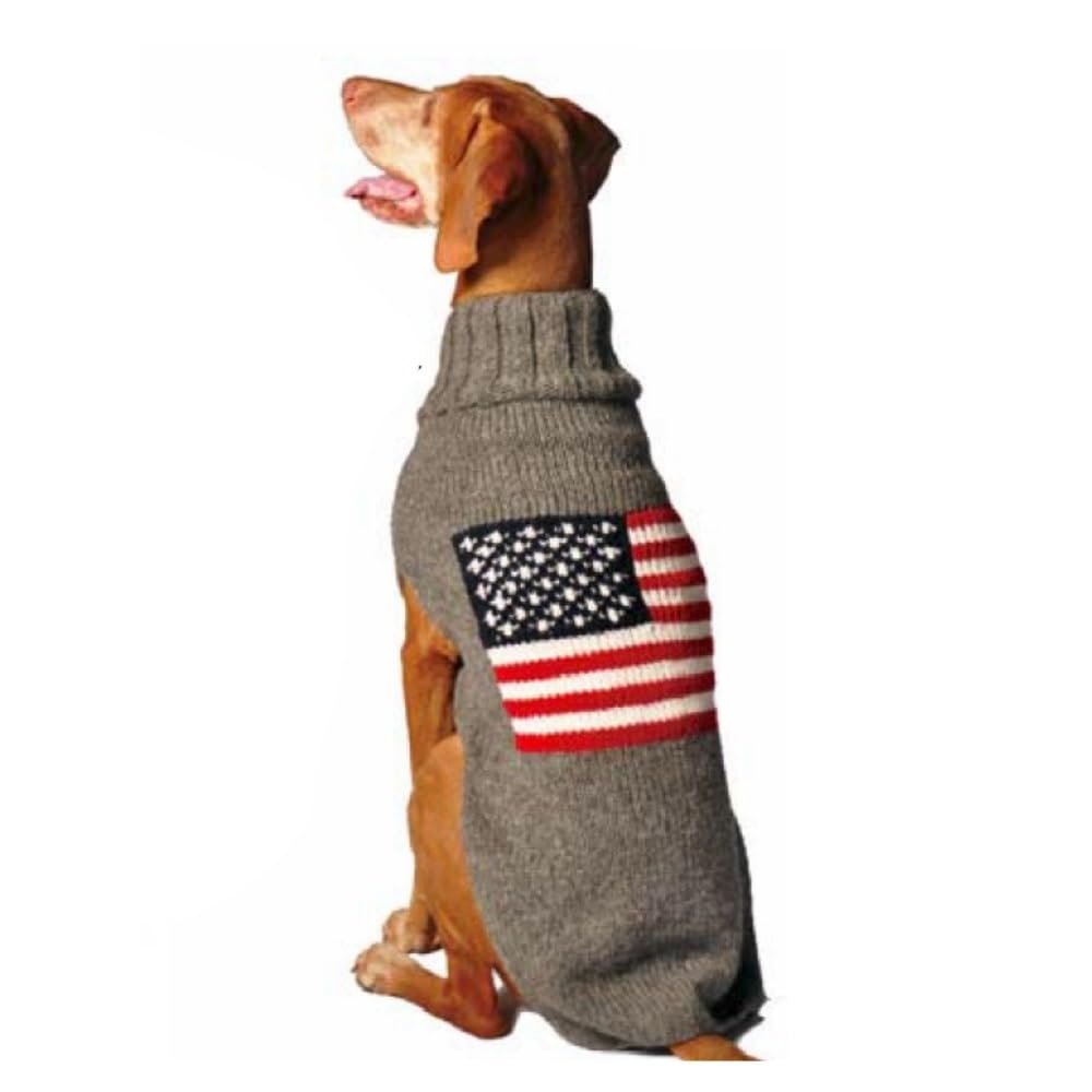 American Flag Knit Dog Sweater