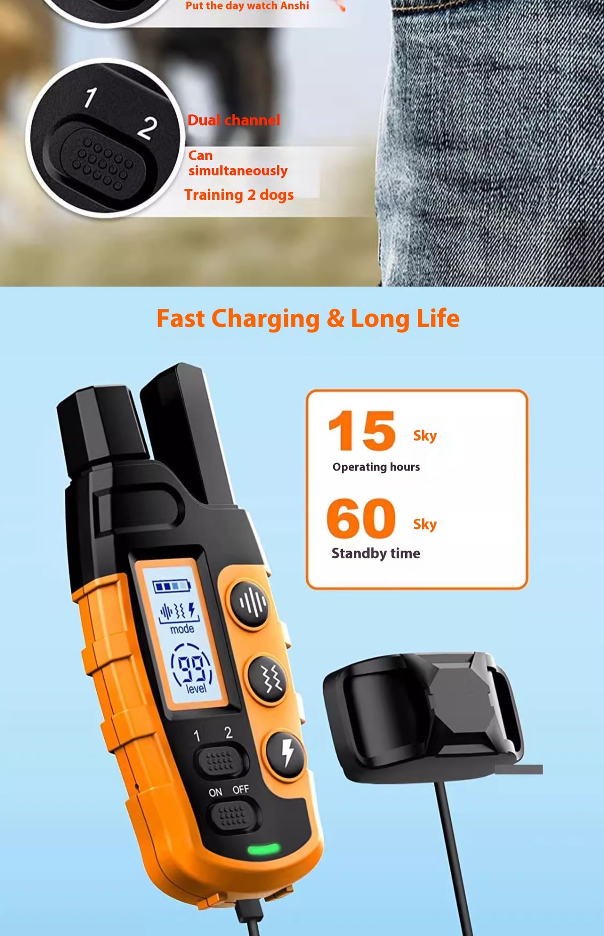 Remote Dog Training Collar — Waterproof Vibration & Tone Trainer