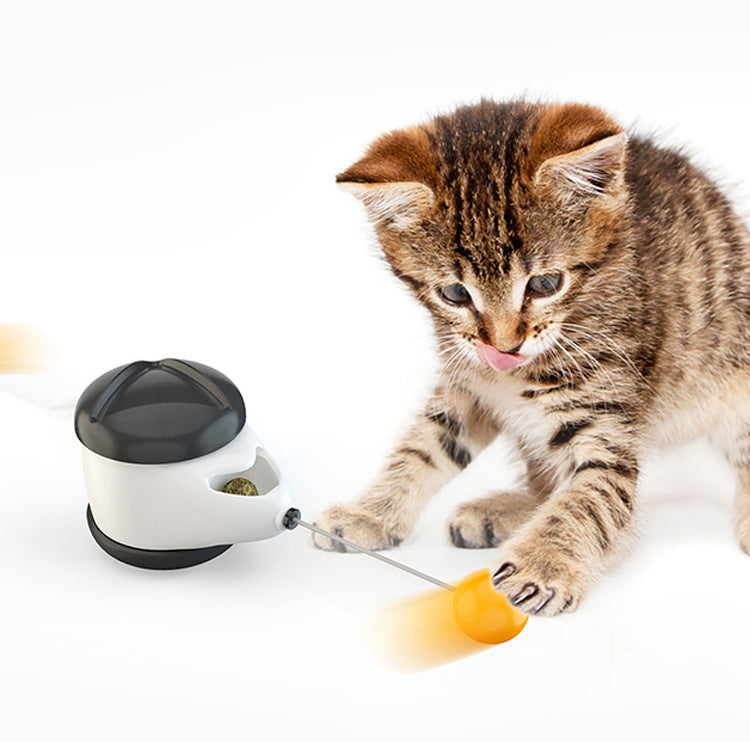 Wobble Cat Treat Dispenser — Tumbler Puzzle Toy for Slow Snacking
