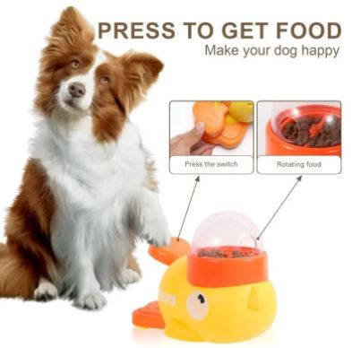 Duck Treat Dispenser Dog Toy — Anti-Slip Automatic Training Feeder