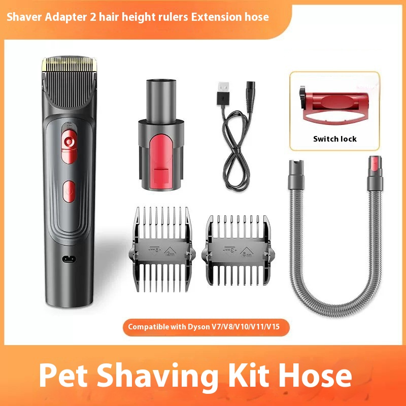 Grooming Vacuum Brush Kit — Suction Deshedding System