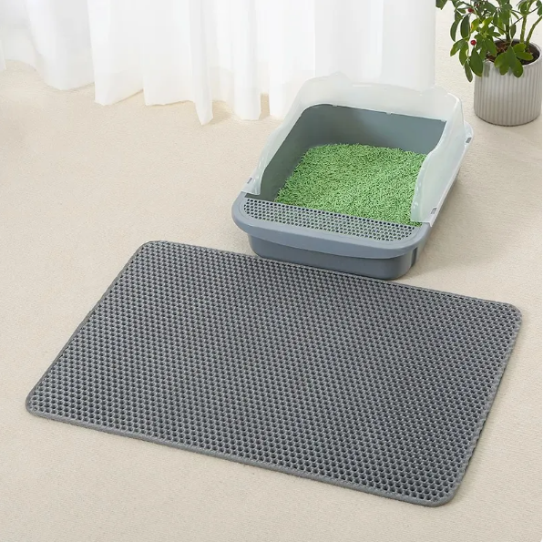 EVA Anti-Splash Cat Litter Mat — Honeycomb Litter Trapper