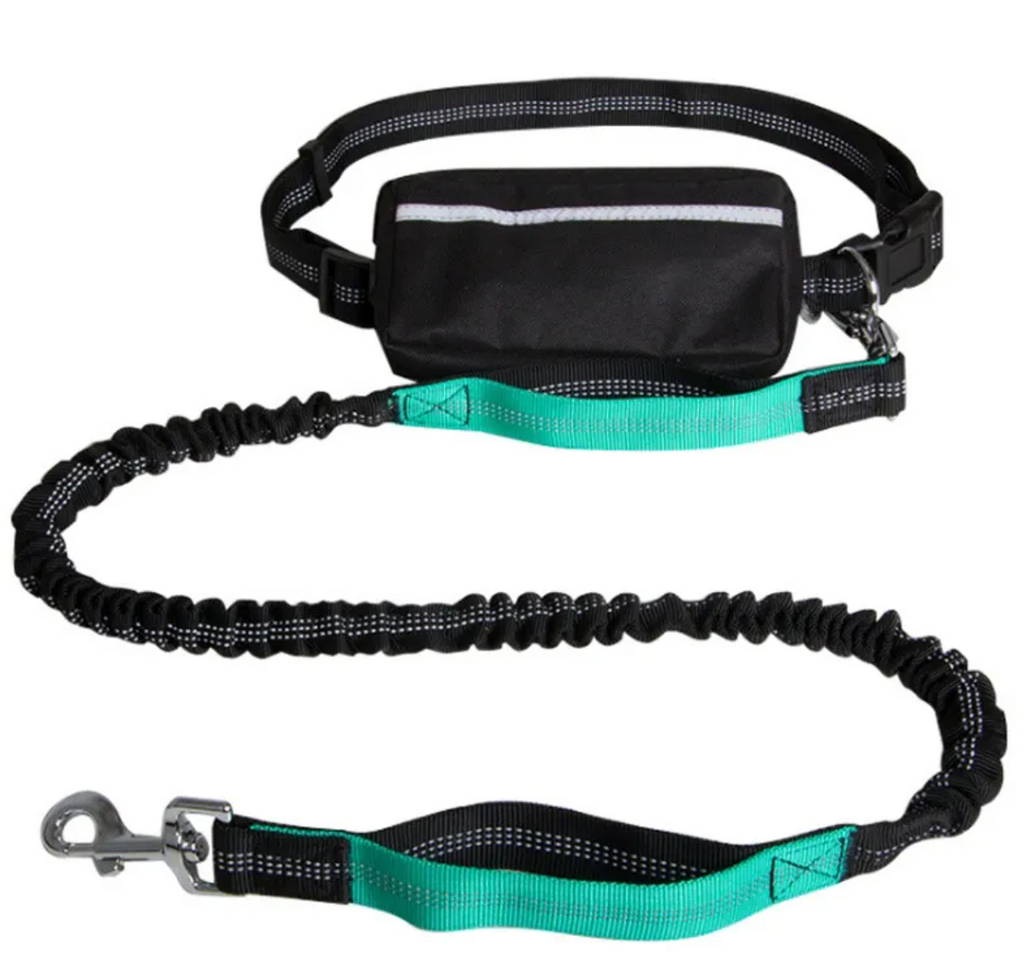 Hands-Free Reflective Dog Leash — Waist Belt Running Lead