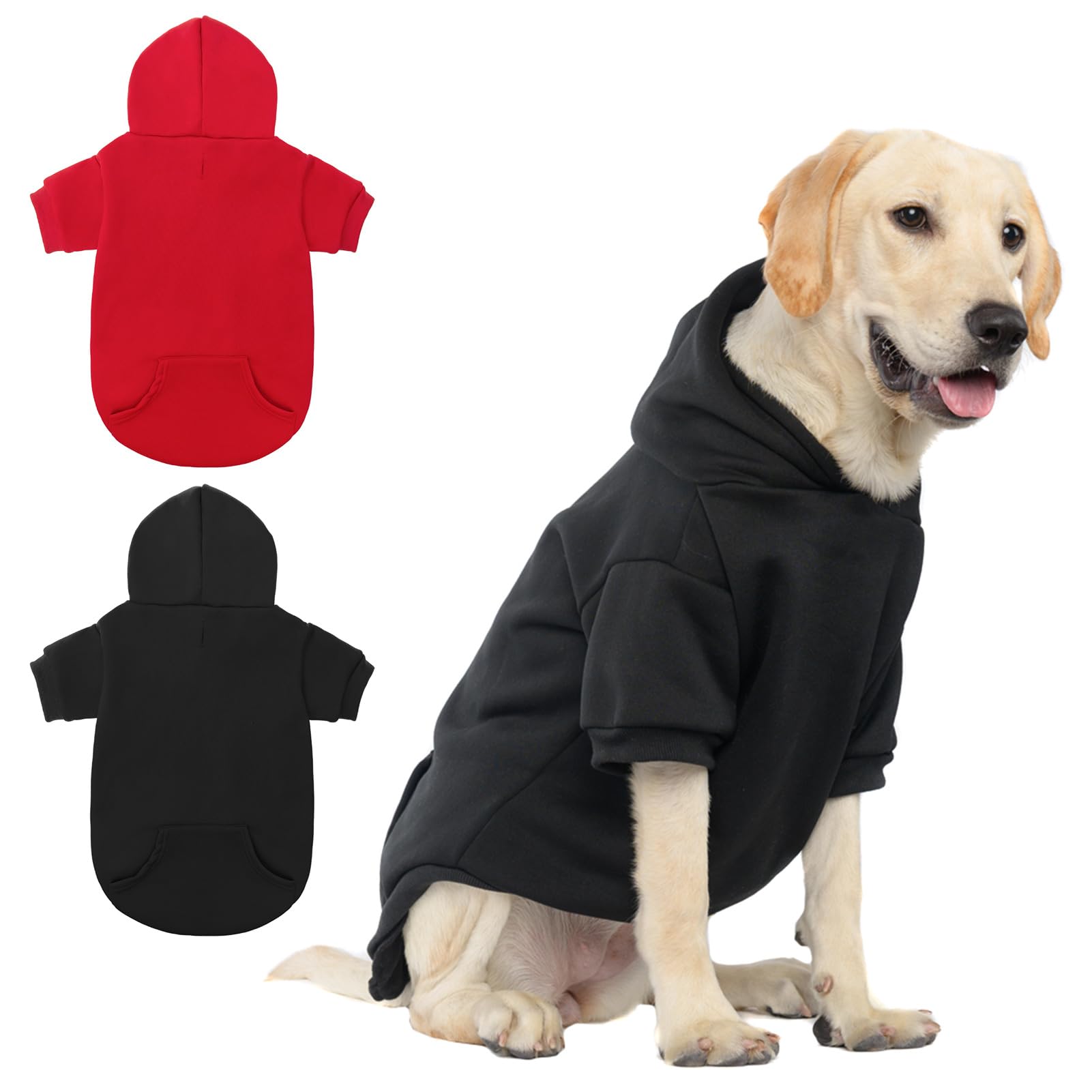 Hooded Dog Sweatshirt — Warm Winter, 2-Pack
