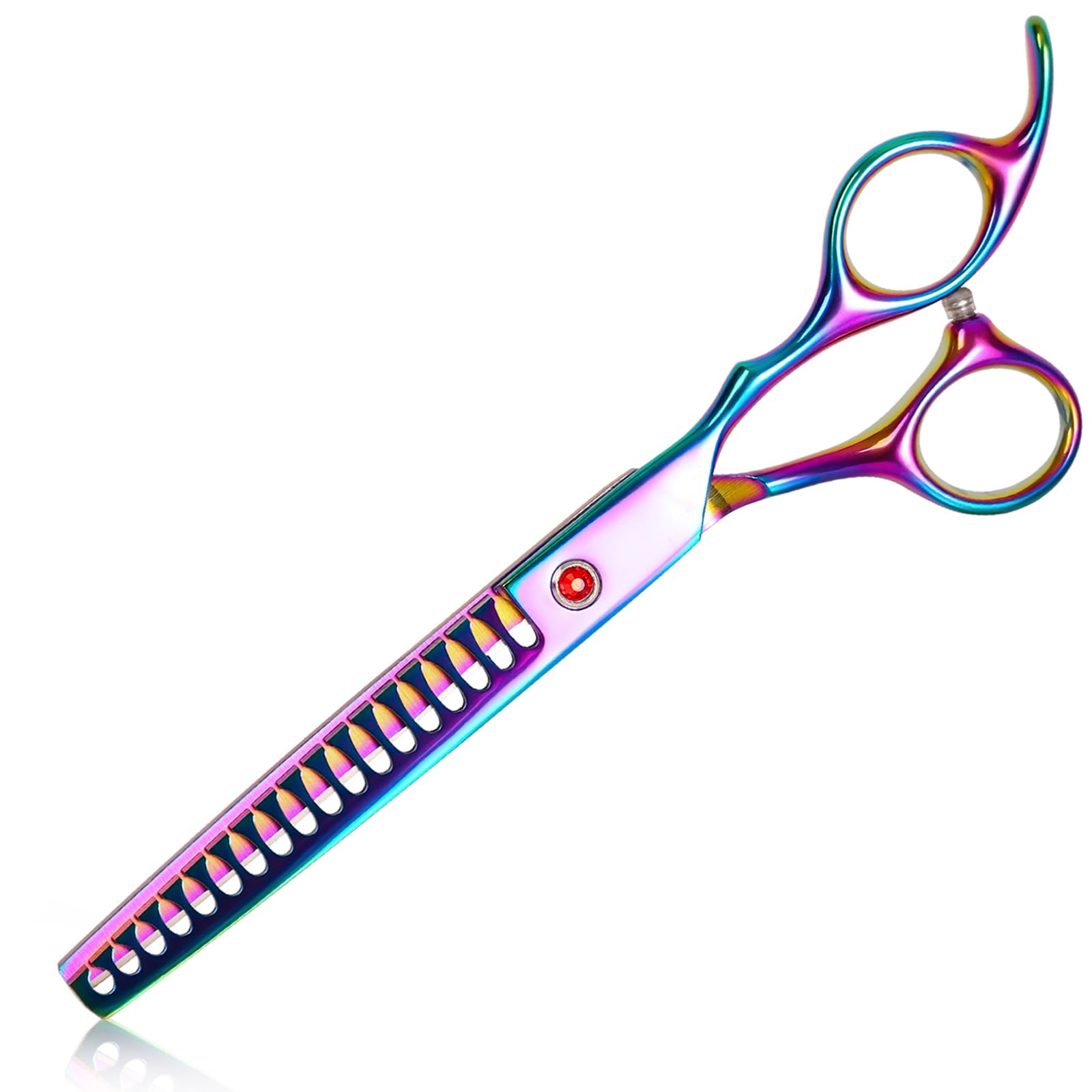 Stainless Steel Pet Grooming Chunker — Rainbow