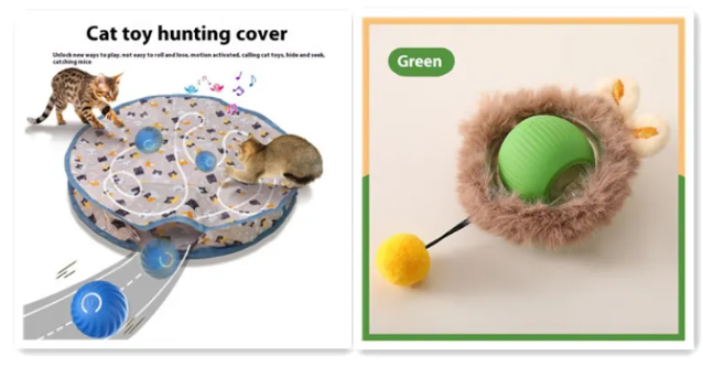 Self-Rolling Cat Toy Ball
