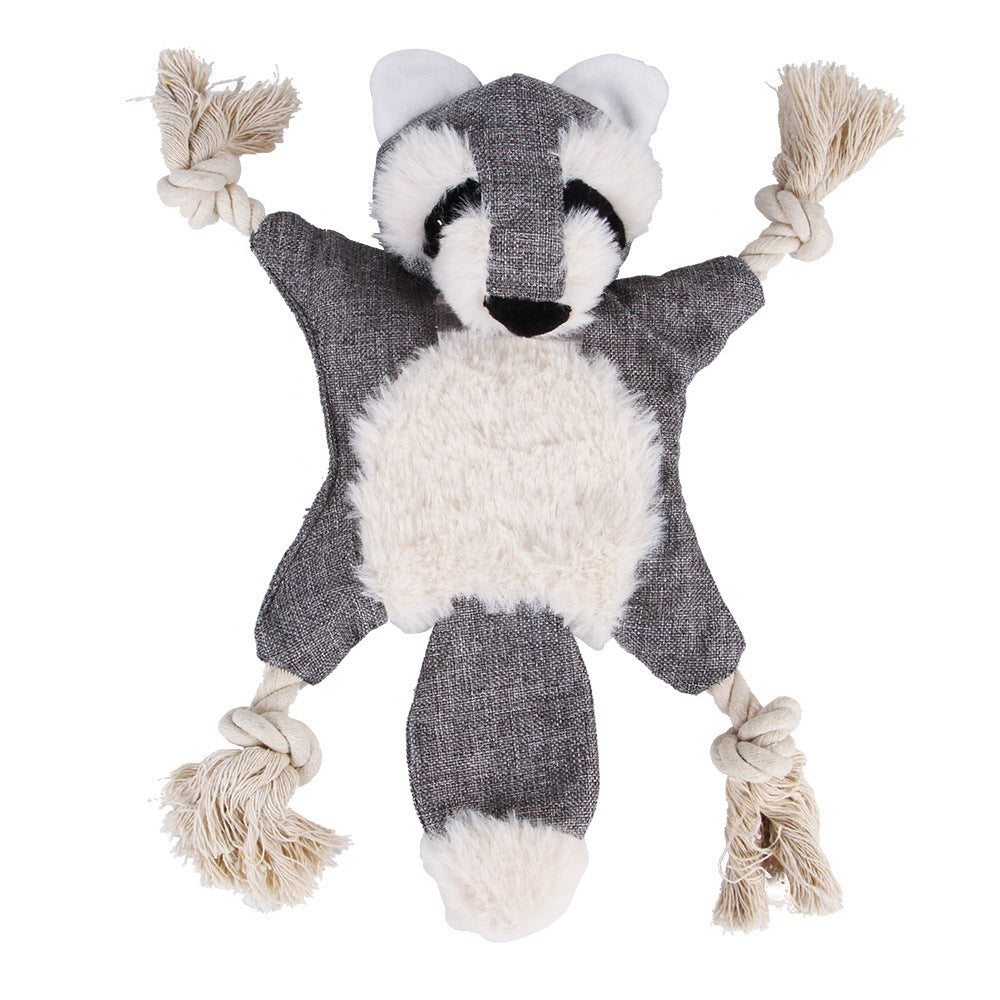 Plush Squeaky Dog Toy — Realistic Fox, Squirrel & Woodland Animals