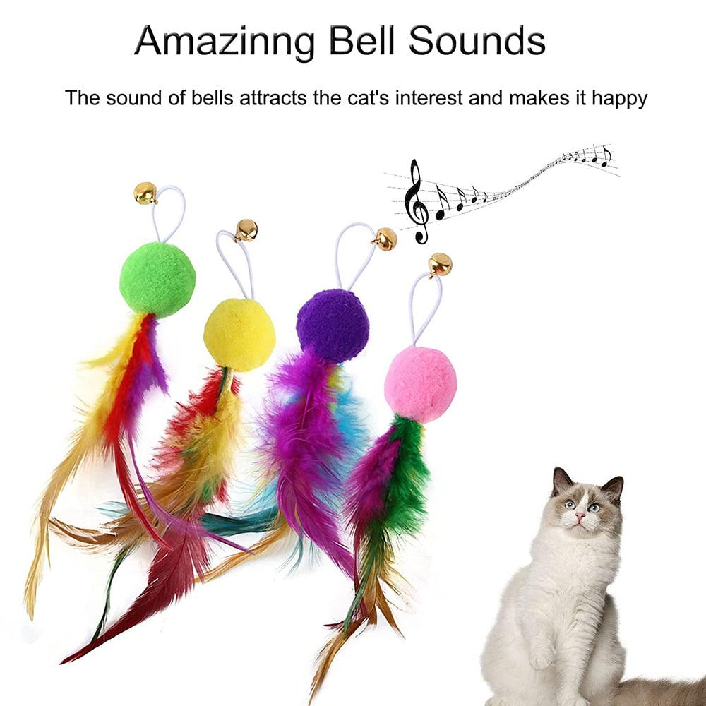 Retractable Cat Feather Teaser — Extendable Wand for Indoor Cats