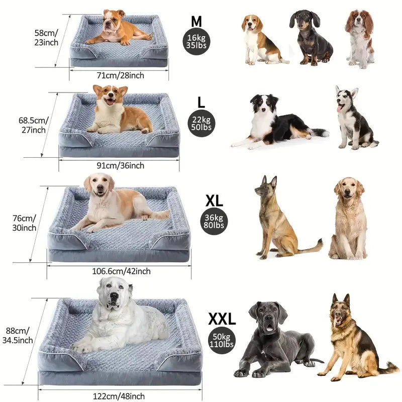 Washable Waterproof Pet Bed — Removable Cover