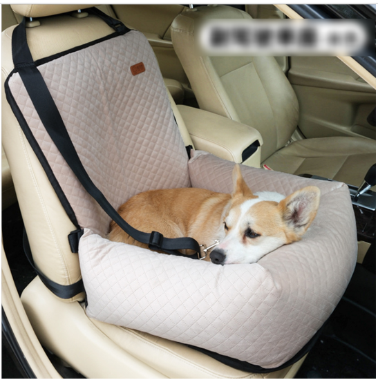 Dog Booster Car Seat — Washable Travel Seat with Safety Tether