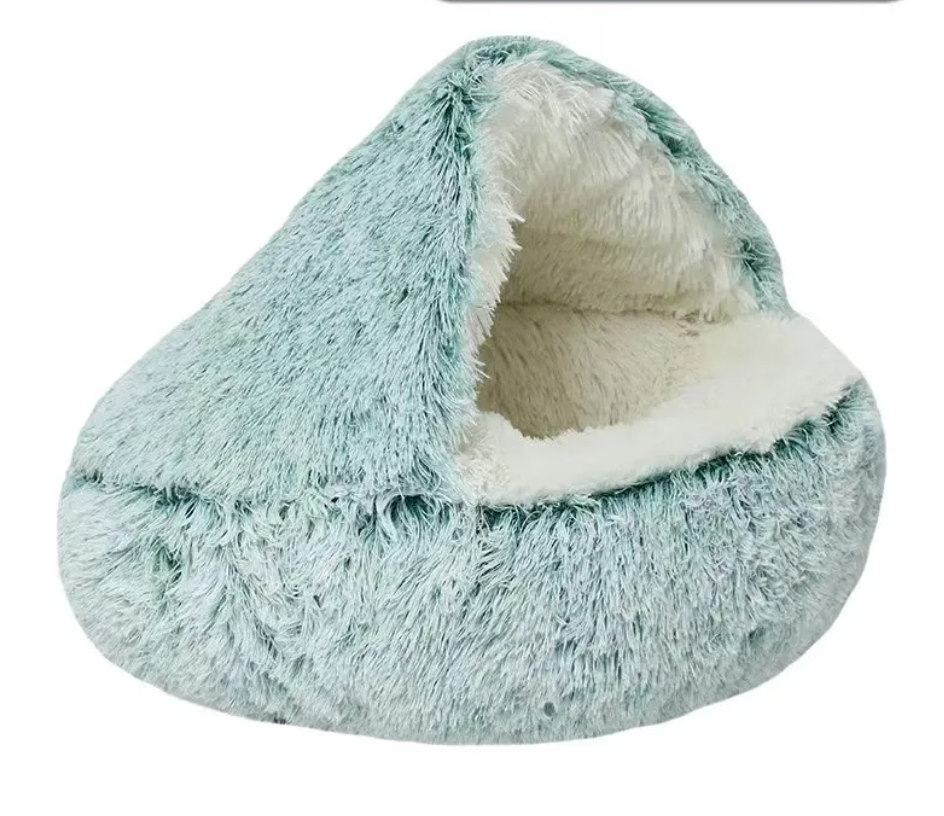 Semi-Closed Pet Bed — Cozy Four-Season Nest with Cover