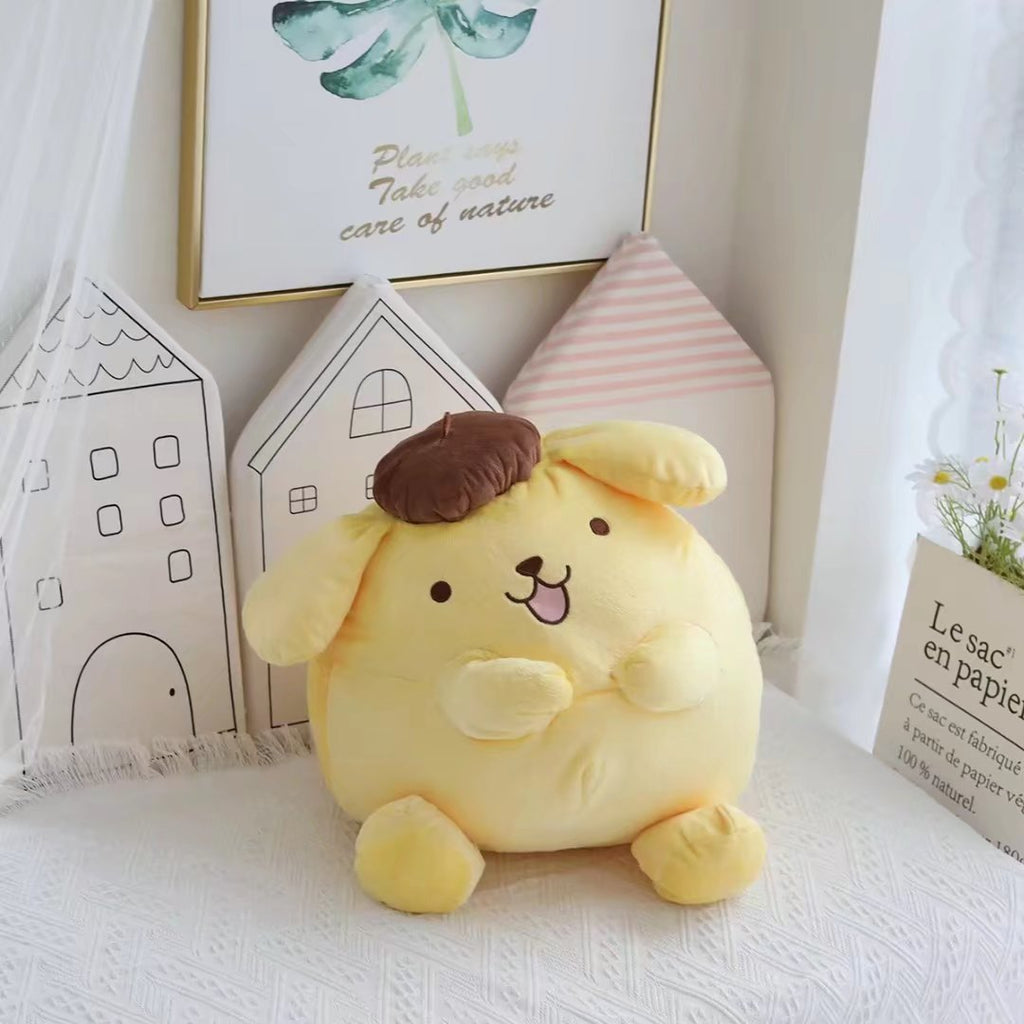Pudding Dog Plush Cushion — Oversized Cuddle Pillow for Dog Lovers