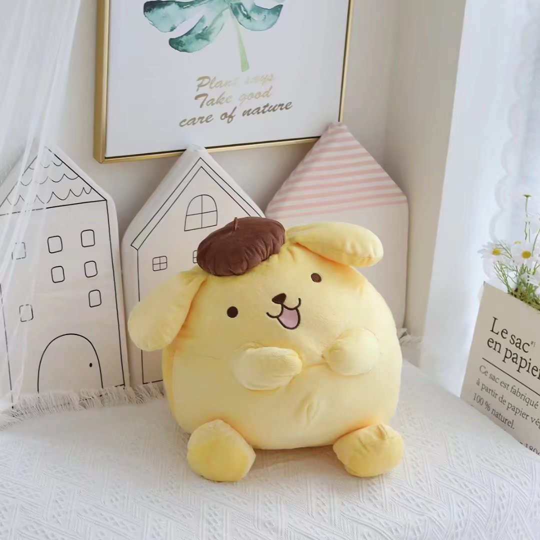 Pudding Dog Plush Cushion — Oversized Cuddle Pillow for Dog Lovers