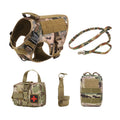 Tactical Dog Harness Set — 5-Piece Kit with Leash, Pouch & Bottle Holder