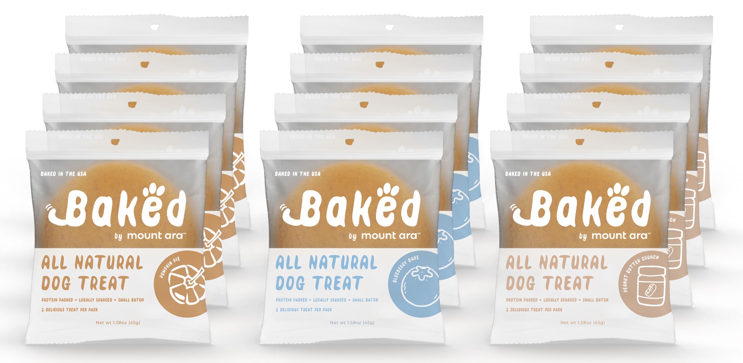 Peanut Butter Dog Biscuits — 24-Pack, Individually Wrapped