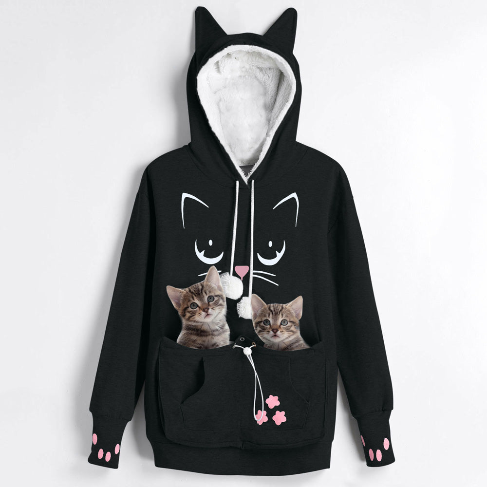 Pet Hoodie with Kangaroo Pocket — Soft Fleece Sweatshirt for Cats & Dogs