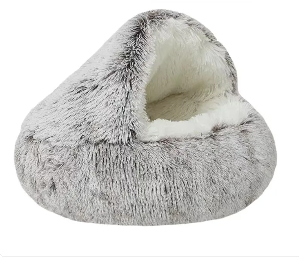 Semi-Closed Pet Bed — Cozy Four-Season Nest with Cover
