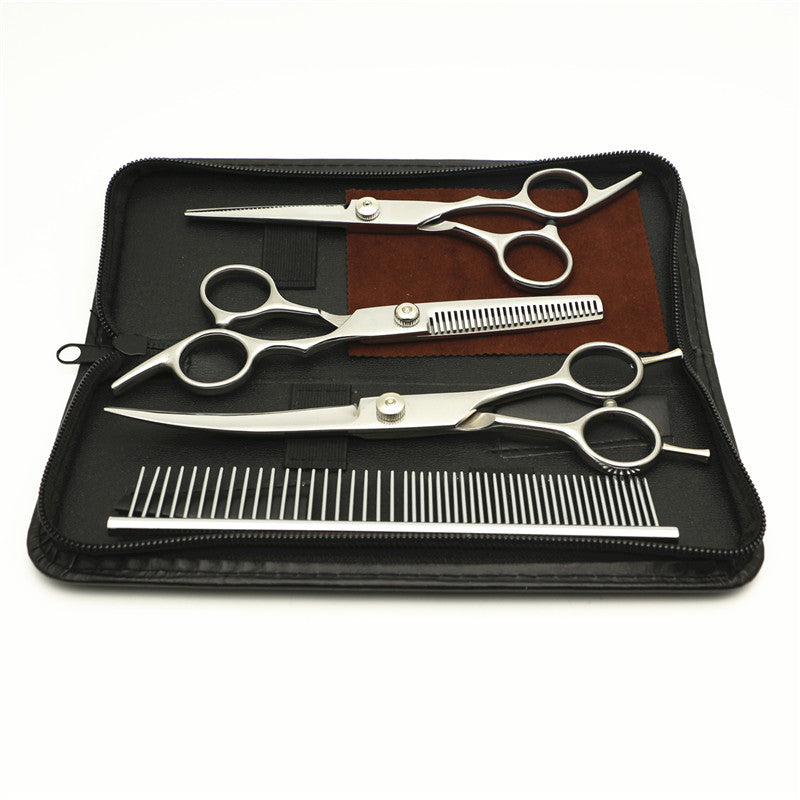 Dog Grooming Tool Set — Comb, Scissors & Thinning Shears