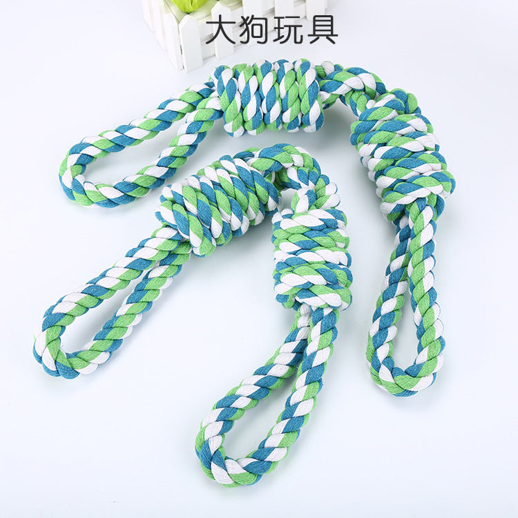 Dog Tug Rope Toy with Dual Handles — Heavy-Duty Tug of War Rope