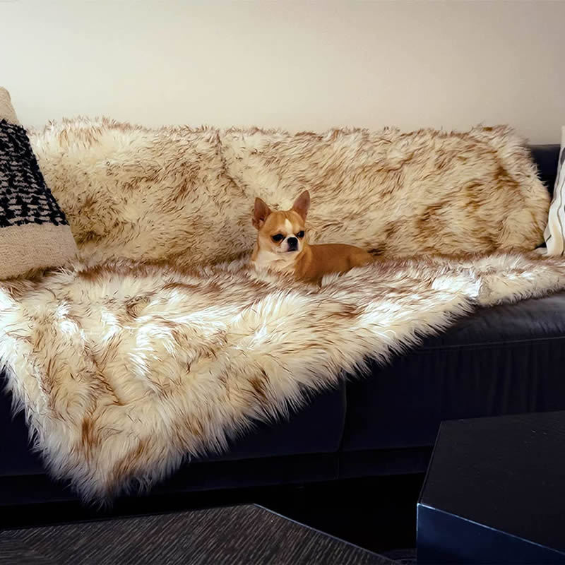 Sherpa Fleece Dog Blanket — Waterproof-Backed Furniture Cover